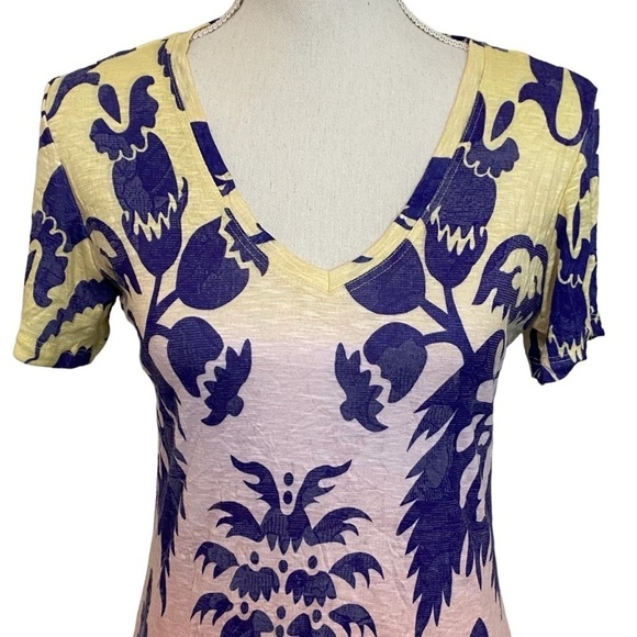 DAVID CLINE - OMBRE - MULTICOLORED FIT & FLARE T-SHIRT STYLE COMFORT  DRESS B3 - Picture 2 of 10